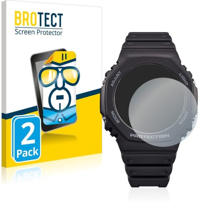 BROTECT - Screenprotector voor Casio G-Shock GA-B2100 - Folie Beschermfolie transparant 2 Stuks
