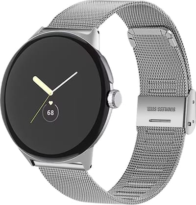 Milanees bandje - geschikt voor Google Pixel Watch 4 (41mm) / Pixel Watch 3 (41mm) / Pixel Watch 2 / Pixel Watch - zilver