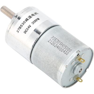 DC-tandwielmotor Turbine Worm Snelheidsreductie Machineonderdelen 24V 30RPM 37B530