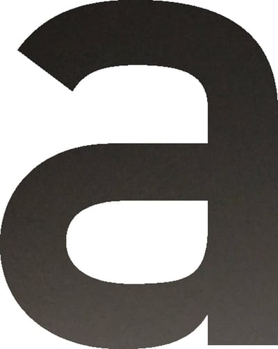 Huisnummer 11 cm - Letter a - Mat Zwart RVS