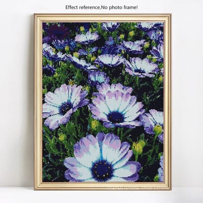 Broderie Diamant Ronde Complète Affichage Fleurs Sauvages Point de Croix Strass 5D DIY Peinture Diamant 20X30CM