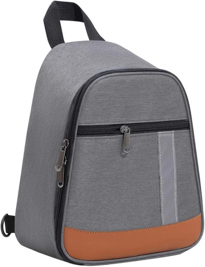 Thermo Lunchbox - Draagbare Koeltas - Maaltijden Meenemen - Verstelbare Draagband - 21 x 13.5 x 23.5 cm - Grijs