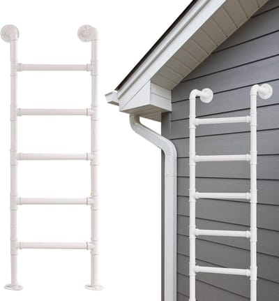 Trapladder met houder - Zolderladder - Veilige toegang - Roestvrij smeedijzer - 100-300 cm - Zwart