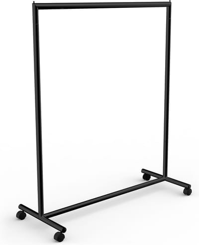 Gruppo Corso Kledingrek Zwart - Op Wielen - 145 cm Hoog 120 cm Breed