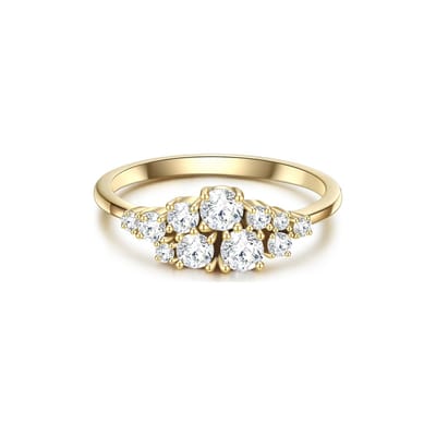 Glanzstücke München Damen-Damenring 925er Silber Zirkonia 52 Gold 32021168