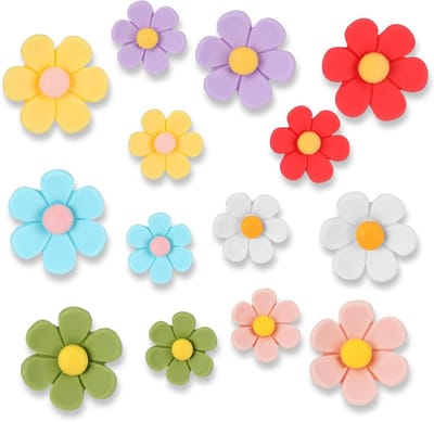Kleurrijke 3D Bloemen Magneten voor Koelkast - Schattige en Aesthetic Decoratie voor Magnetische Borden, Lockers en Keuken Accessoires - 14 Stuks