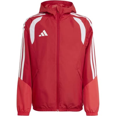adidas Jas Kinderen Tiro 26 Competition All Weather Rood - Maat 164cm