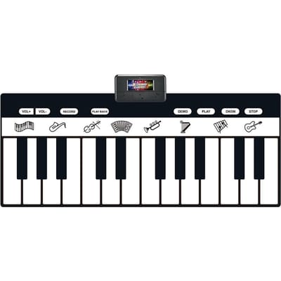 180x72cm Elektronisch Muziek Tapijt Zwart & Wit Toetsenbord Kinderen Spelen Piano Mat Baby Speelmat Kleed Vroeg Educatief Speelgoed Cadeau
