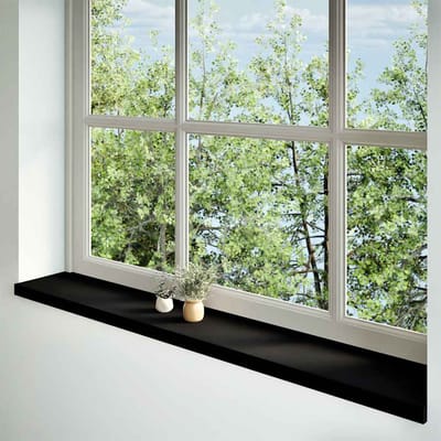 vidaXL Vensterbanken 2 st 160x30x2 cm massief eikenhout donkerbruin