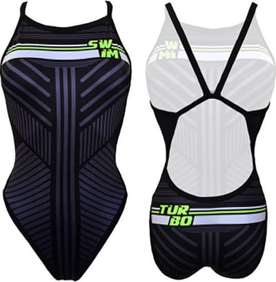 Turbo Revolution Lines Zwemkleding Zwart S Vrouw