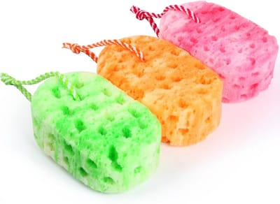 Set van 3 Douche- en Badsponzen - Relax Massage & Diepe Lichaamsreiniging
