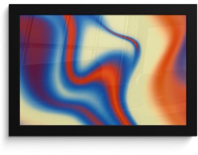 Poster in lijst - Fotolijst 30x20 cm - Posters - Golven - Kleurrijk - Abstract - Posterlijst zwart - Decoratie - Wanddecoratie woonkamer - Muurdecoratie slaapkamer