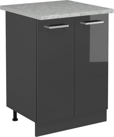 Vicco R-Line Keukenonderkast – 60 cm WB Marmer Antraciet Hoogglans