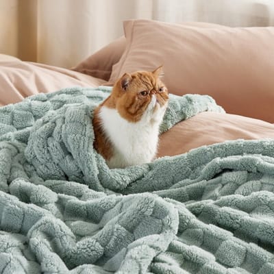 Dailygoods- Knuffeldeken Ultra Zacht - Fleece Deken - Wollige Bankdeken - Schaakbordpatroon - Geruite Deken - 150 x 200 cm