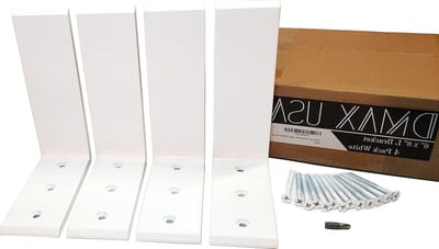 Zware L-beugels - Steunbeugels Aanrecht - Aanrecht Ondersteunen - Stalen Constructie - 8x6 inch - Wit