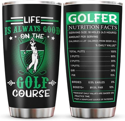 Geïsoleerde Golf Beker - RVS Reisbeker voor Golfliefhebbers