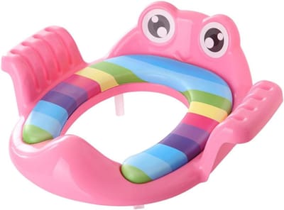 Zindelijkheidstrainer - Toiletring Kinderen - Zelfstandig Leren - Met Handgrepen - 38 x 35 x 8 cm - Roze