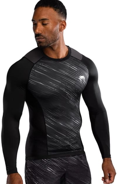 Venum Tectonic Rapid Rashguard L/S Zwart Wit - S