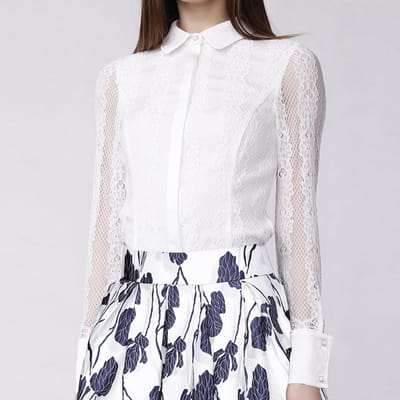 Lange mouwen Lace Tailor Shirt