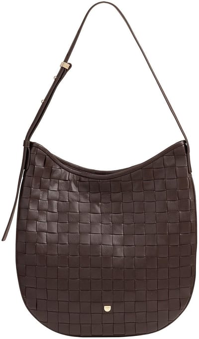 DuDu Sylvie Schoudertas Leer 36.5 cm - Dames - coffee brown