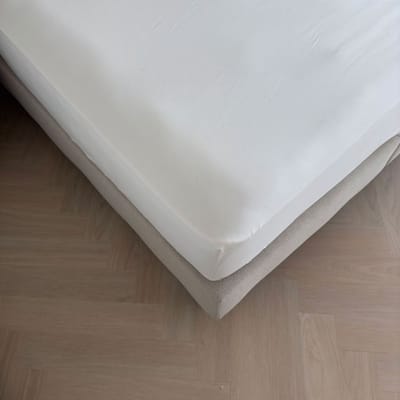 Kayori Isis Hoeslaken Egyptisch Satijn - 90x200cm - Hotelkwaliteit 400TC - Matrasdikte 35 cm - Wit