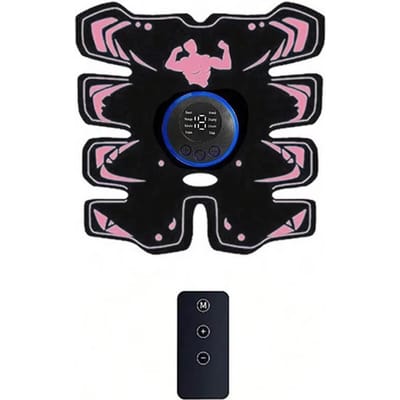 Nieuwe USB Oplaadbare EMS Spierstimulator Buik Arm 3-in-1 Trainer Slimme Draadloze Fitness Abdominale Training Afslankapparaat black