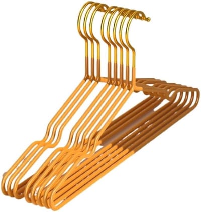 Kleerhangers Set - Kledinghangers Garderobe - Kleding Opbergen - Ruimtebesparend Ontwerp - 10 Stuks - Oranje