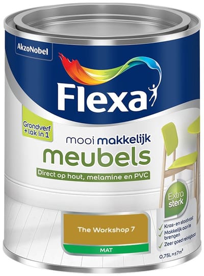 Flexa - Mooi Makkelijk Meubels Mat - The Workshop 7 - Mengverf - 750 Ml