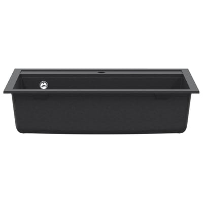 vidaXL - Enkele - spoelbak - keuken - Graniet - 79,5 - x - 50,5 - x - 20 - cm - Grafiet