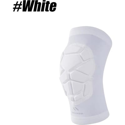 1 Stuk Worstelen Kniebeschermers Voor Kinderen Jeugd Volwassene Knie Compressie Sleeve Voor Basketbal Volleybal Voetbal Sport M wit