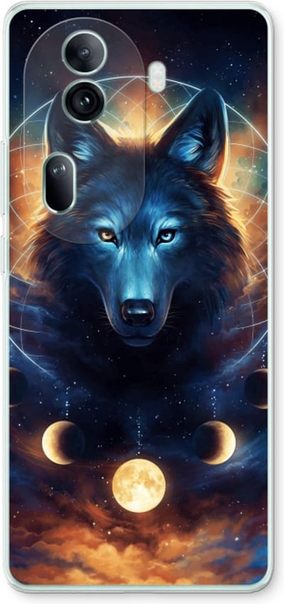 Case Company® - Hoesje geschikt voor Oppo Reno 11 Pro hoesje - Wolf Dreamcatcher - Soft Cover Telefoonhoesje - Bescherming aan alle Kanten en Schermrand