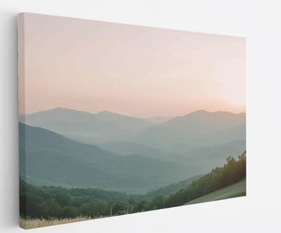 Saammp Canvas Schilderij - Natuur - bergen - landschap - 45x30 - Foto op canvas - Wanddecoratie - Muurdecoratie Woonkamer - Slaapkamer decoratie - Canvas Print