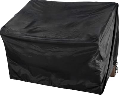 CLP Beschermhoes tuinbank - Hoes voor tuinbank 120cm - Beschermhoes voor tuinmeubelen - 126x71x76 cm - zwart