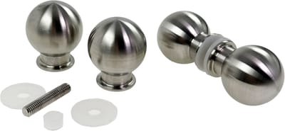 Douchedeur knop Grip RVS Kierr® - Ronde Deurknopgarnituur - Moderne Douchewand Handvat - Deurknop RVS - Badkameraccessoire Montagemateriaal