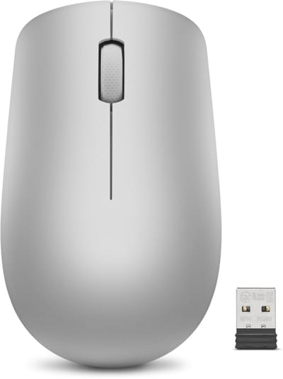 Lenovo 530 Draadloos Muis - Muis - 2.4 GHz - Platinum Grijs - Muis - Optisch - 3 knoppen - Grijs