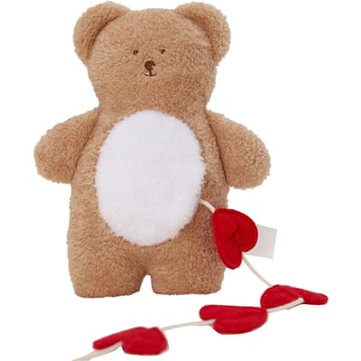 Peluche pour chien Forme d'ours mignon Design couineur Résistant aux morsures Doux Jouet en peluche pour chien de compagnie white
