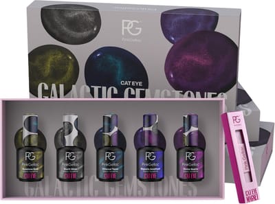 Pink Gellac Cat Eye Collectie Box Galactic Gemstones - Gellac Set van 5 x 15 ml Kleuren Gellak - incl Magneet