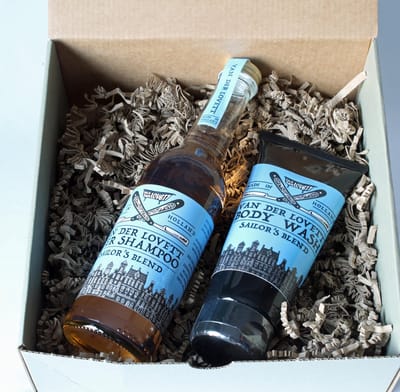 Minibox Biershampoo, Sailors blend, body wash, cadeau heren, cadeau verjaardag, Vaderdag cadeau