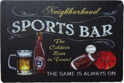 Wandbord - Sports bar - Mancave - Wandborden - Tekstbord - Mancave decoratie - Metalen bord - Tekst borden - Decoratie - Metalen wandbord - Wand Decoratie - Retro - Wandbord metaal - Metal Sign - UV bestendig - Cave & Garden
