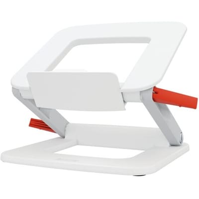Leitz Ergo laptopstandaard 6424-00-89, voor 1 laptop/Macbook 13-15", ergonomisch, inklapbaar, in hoogte en hoek verstelbaar, PCR, wit