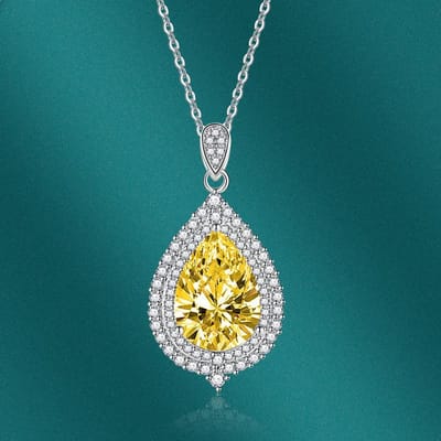 POMOiii Zirkoon druppel hanger ketting meerdere kleuren mode bruiloft verlovingssieraden