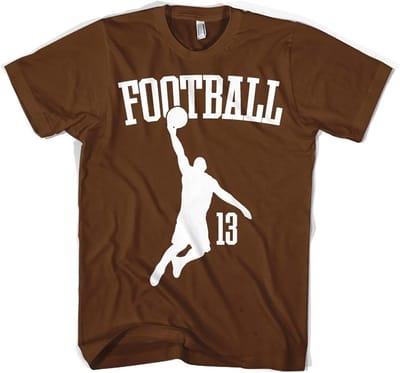 Hybris Footbasket T-shirt bruin