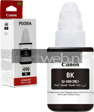 Canon - Canon Can Gi-490 Zwart 135ml Origineel - 30 Dagen Niet Goed Geld Terug