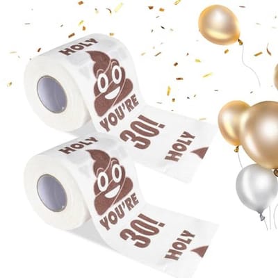Verjaardagstoiletpapier - 2 Rollen van 250 Vellen - Zacht en 3-laags met Motief voor Feestdecoratie