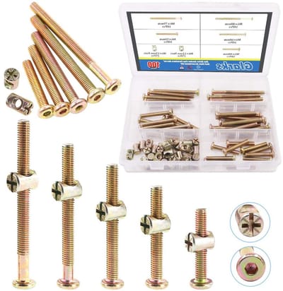 100 Stuks M6 Hex Socket Head Cap Screws en Bolts met Barrel Nuts - Assortiment voor Meubelmontage en Klusprojecten