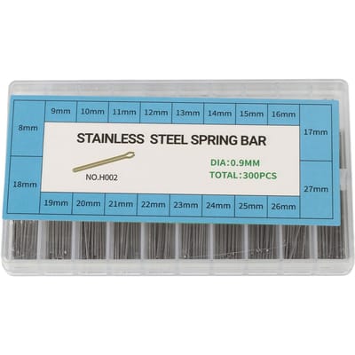 0.9mm Horlogeband Splitpennen 304 Roestvrij Staal Horloge Onderdelen Assortiment 8‑27mm blue