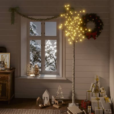 vidaXL - Kerstboom - wilg - met - 200 - warmwitte - LED's - binnen - en - buiten - 2,2 - m