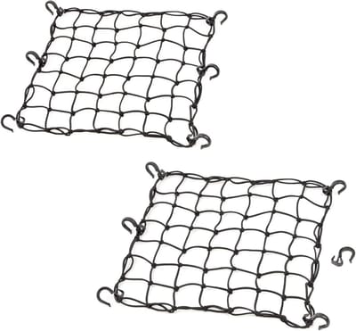 Stoer Cargo Net 38x38 cm met 6 Verstelbare Haken - Veilig Vastzetten van Lading