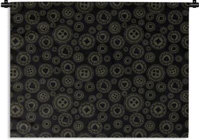 Wandkleed - Wanddoek - Casino - Poker - Chips - Patronen - 120x90 cm - Wandtapijt