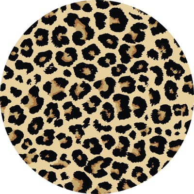 Vinyl | Vloerkleed vinyl rond | Luipaard | 95 cm Rond
